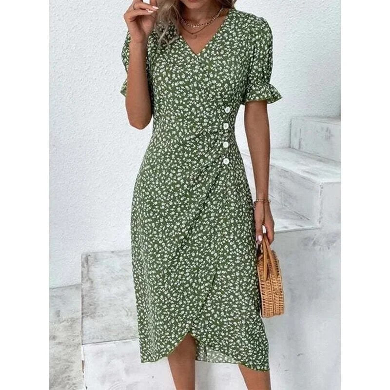 Ngoc Aesthetic Bloom H Shaped Midi Dress Boutique Collection