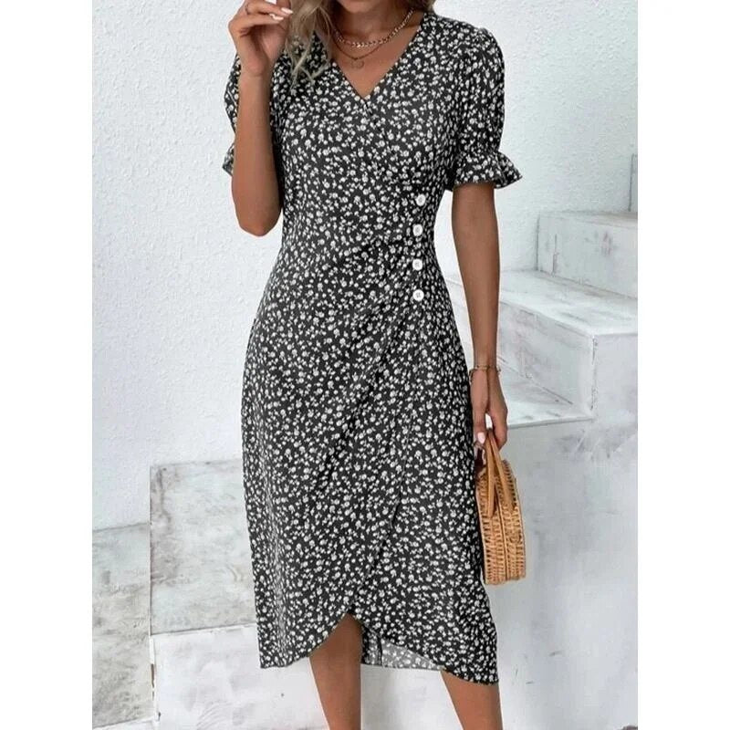 Ngoc Aesthetic Bloom H Shaped Midi Dress Boutique Collection
