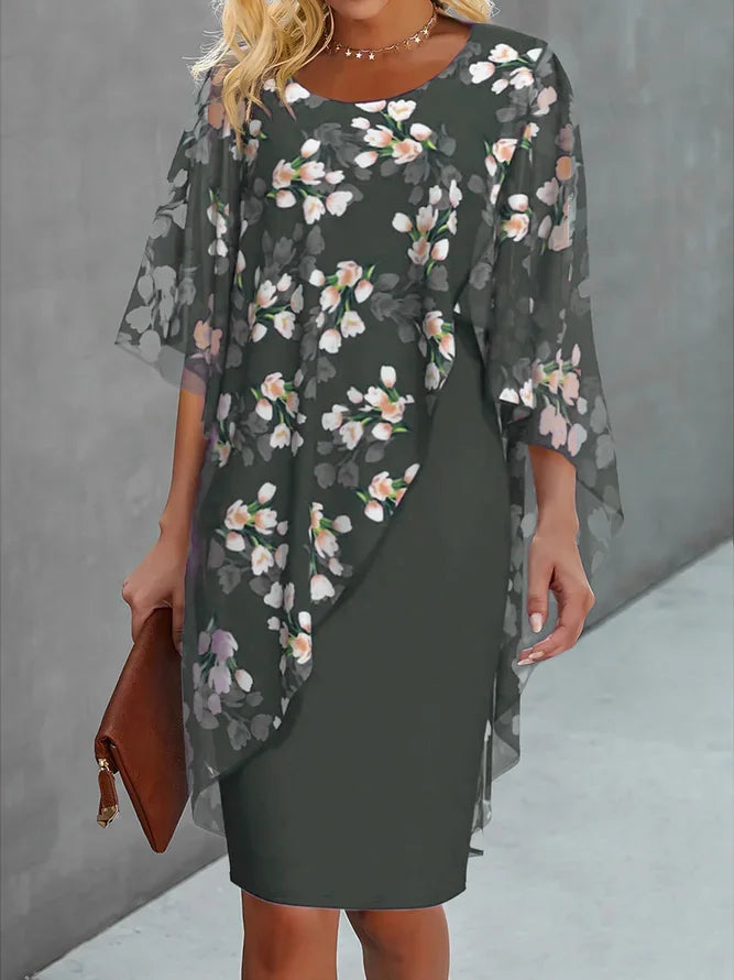Susana Elevated Floral Chiffon Ladies' Dress Statement Occasion Edit
