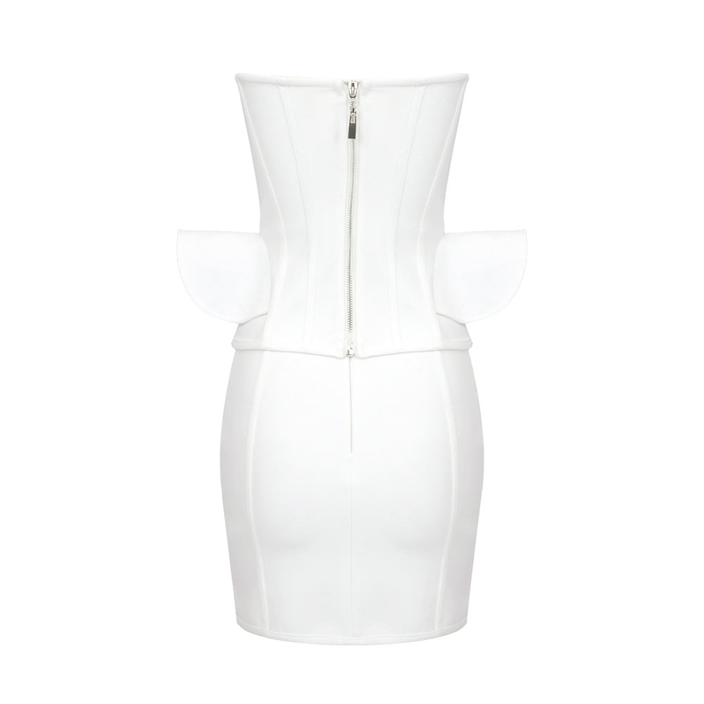 Elle Heart Laces Bustier & Skirt Set