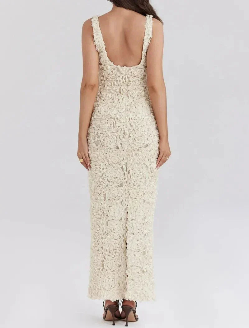 Arelith Glamour A Line Floral Maxi Dress