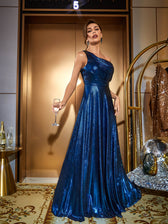 Emeline One Shoulder Satin Maxi Dress 3