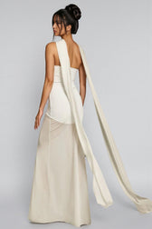 Tyvef Strapless Draped Bandage Maxi Dress - View 6