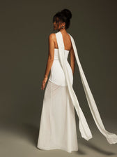 Strapless Draped Bandage Maxi Dress - View 6