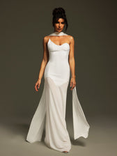 Strapless Draped Bandage Maxi Dress