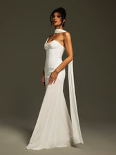 Strapless Draped Bandage Maxi Dress - View 5