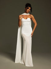 Strapless Draped Bandage Maxi Dress - View 2