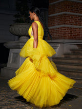 Essie One Shoulder Tulle Maxi Dress 5