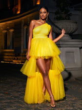Essie One Shoulder Tulle Maxi Dress 2