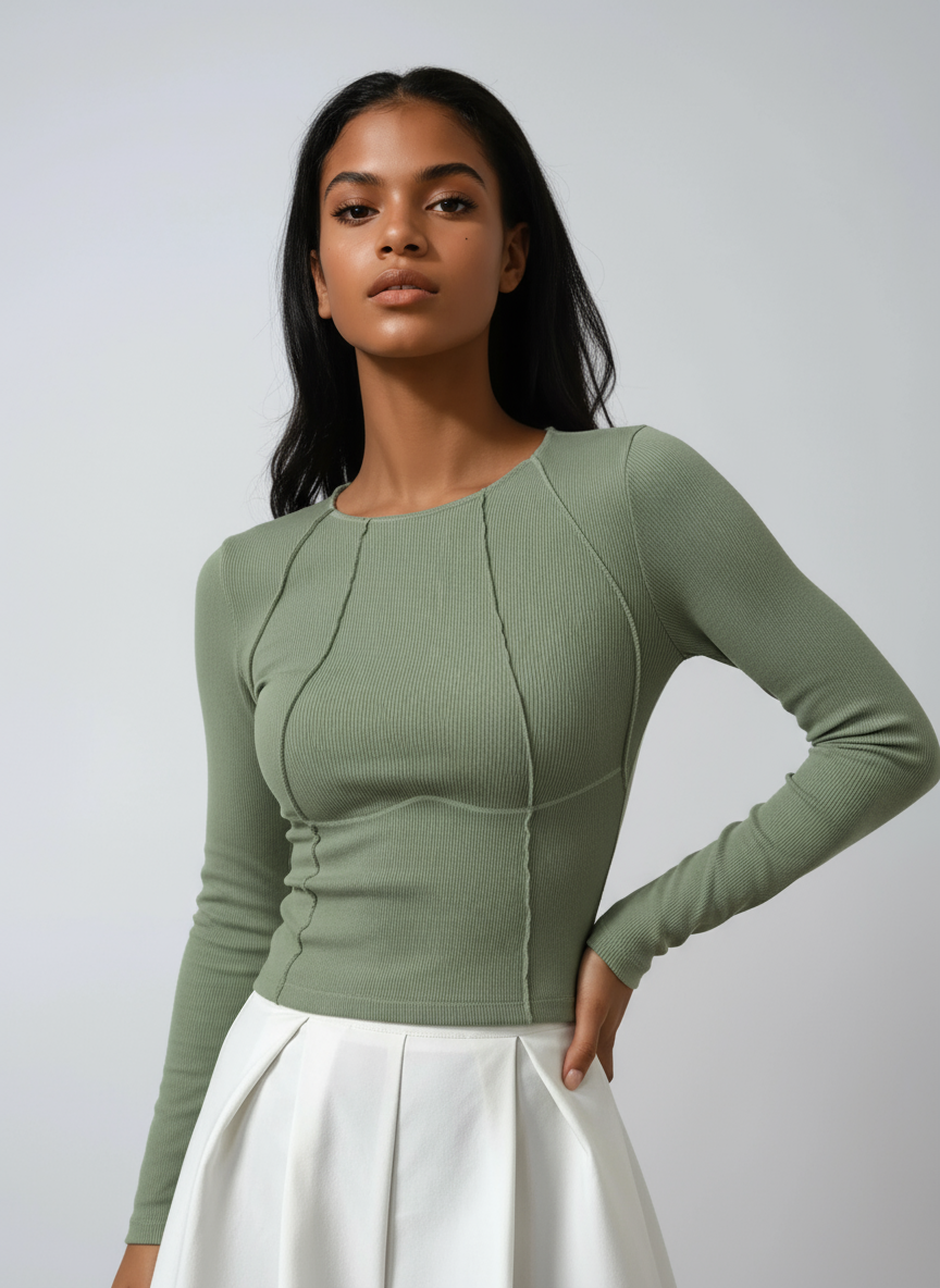 Stylish Fitted Long Sleeve Women's Top | Soft Fabric & Perfect Fit