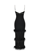 Evolet Rhinestone Feather Bandage Dress 8