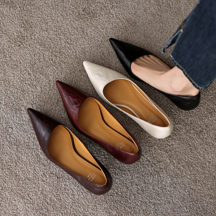 Pointed Toe Kitten Heel Pumps