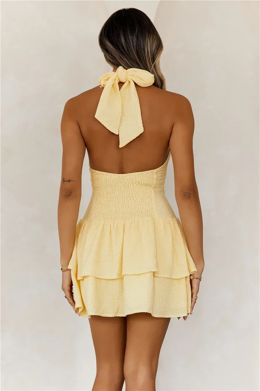 Enchanted Evenings Halter Mini Dress