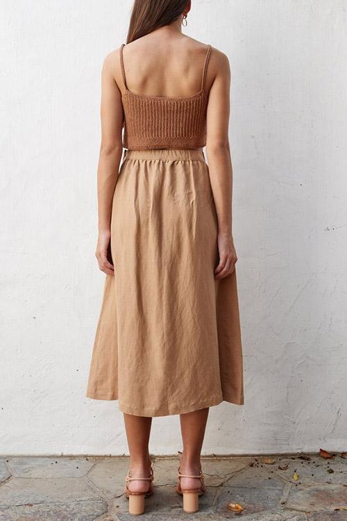 Pleated A Line Skirts