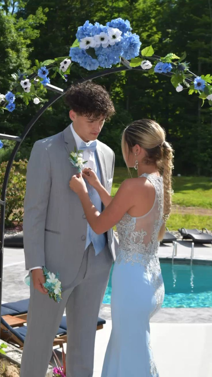 Charming Blue Mermaid Prom Dress,Blue Evening Dress  cc814