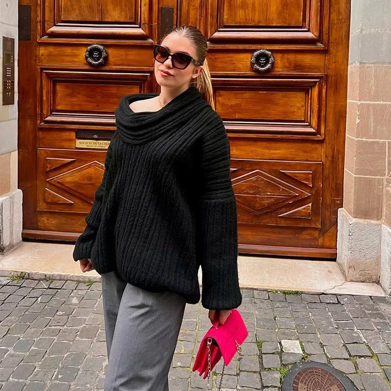 Off Shoulder Knit Sweater