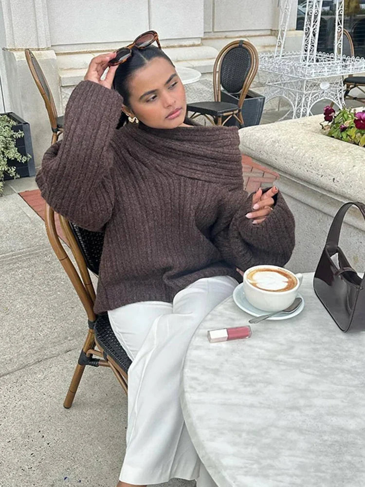 Off Shoulder Knit Sweater