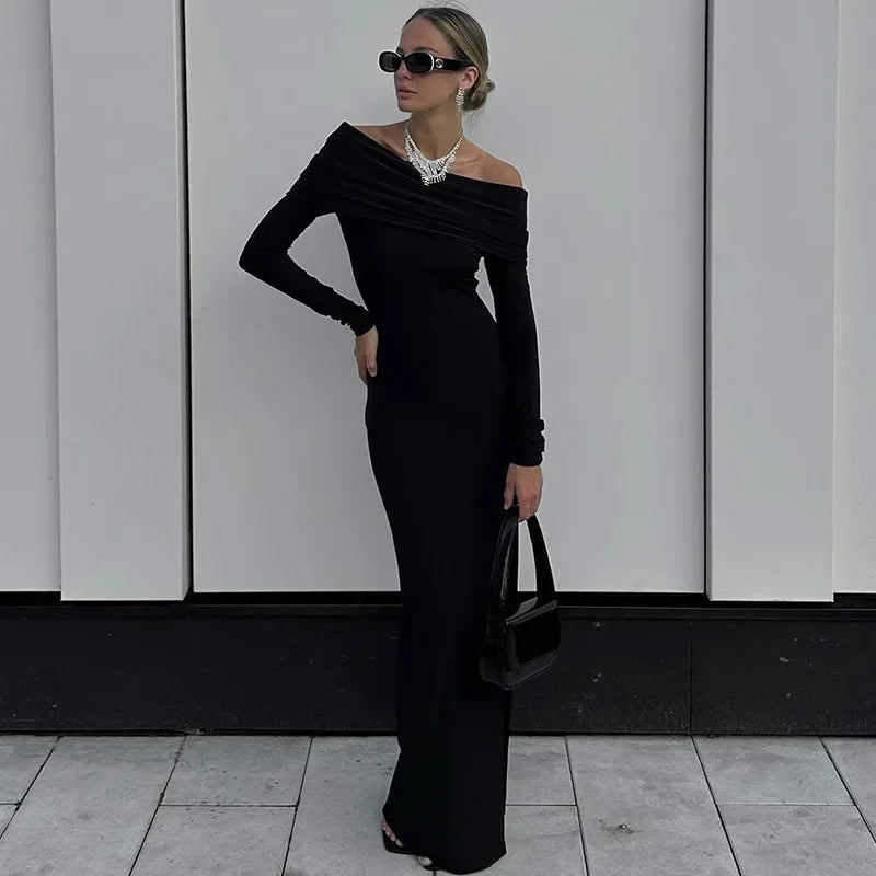 Floral Mesh Print Spaghetti Strap Celebrity Maxi Dress Black / S
