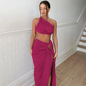 Fashion Asymmetric Sleeveless Maxi Dress