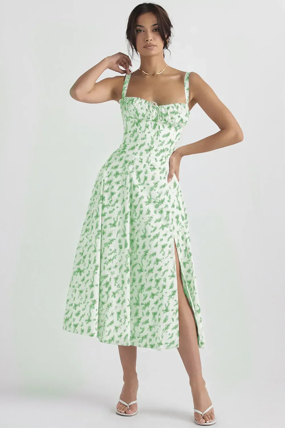 Boutique Temperament Sleeveless Maxi Casual Summer Floral Dress