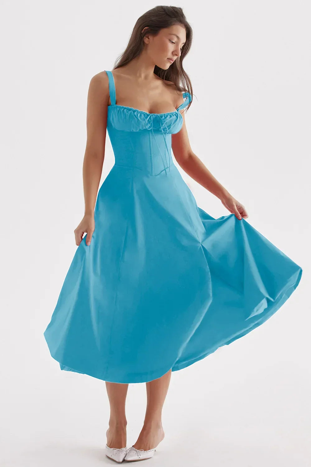 Boutique Temperament Sleeveless Maxi Casual Summer Floral Dress