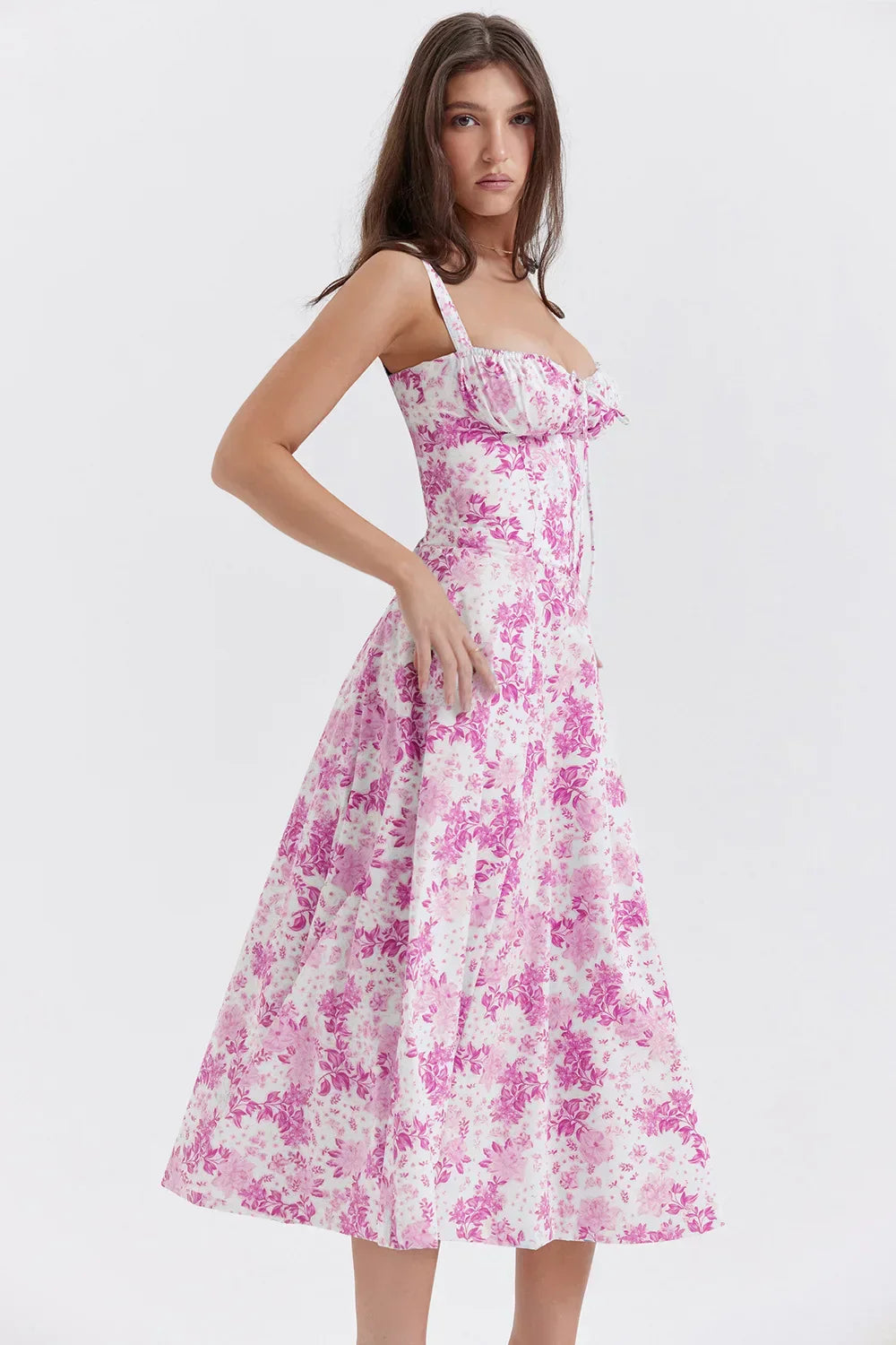 Boutique Temperament Sleeveless Maxi Casual Summer Floral Dress