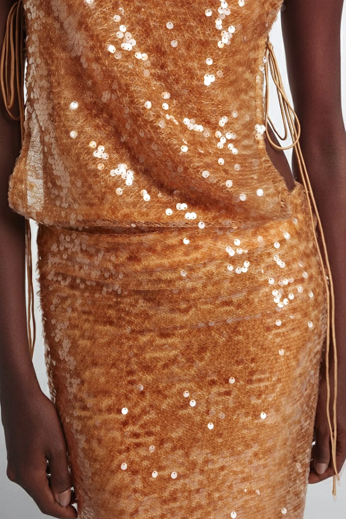 Fathima Tie Up Sequin Maxi Dress - View 4