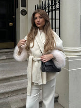 Thicken Woolen Lapel Double-Breasted Overcoat