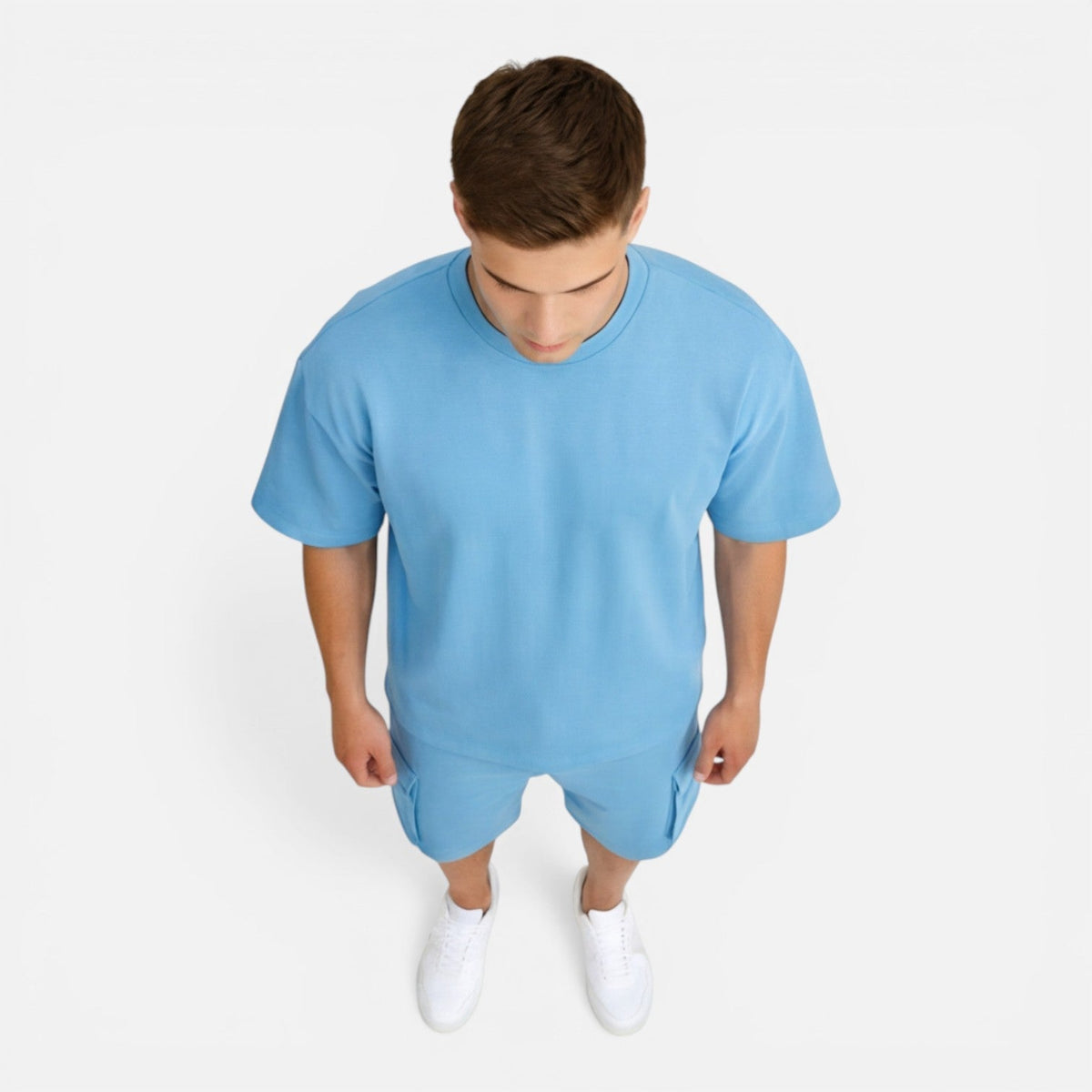 Men's T-Shirt and Cargo Shorts Set Casual Summer Outfit