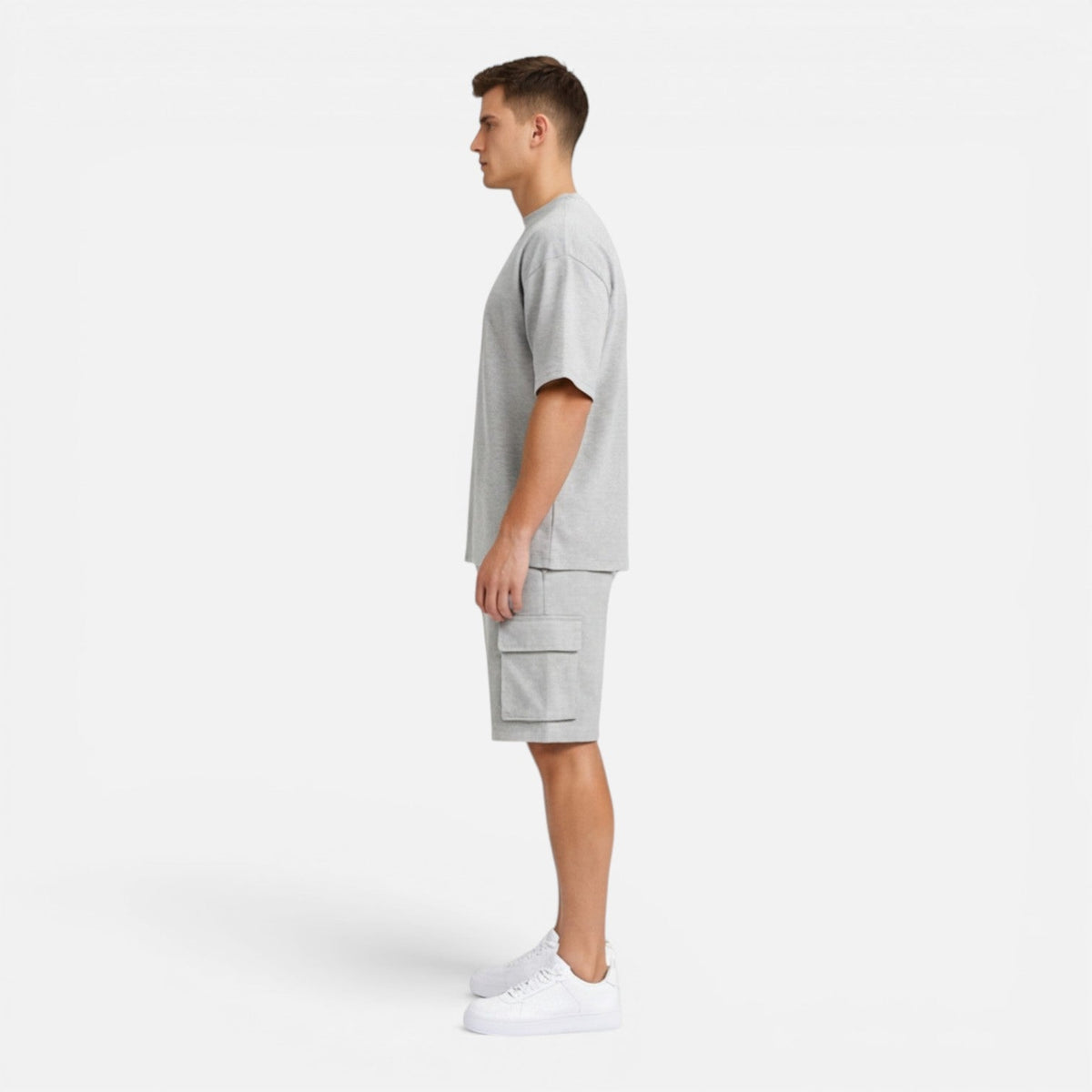 Men's T-Shirt and Cargo Shorts Set Casual Summer Outfit