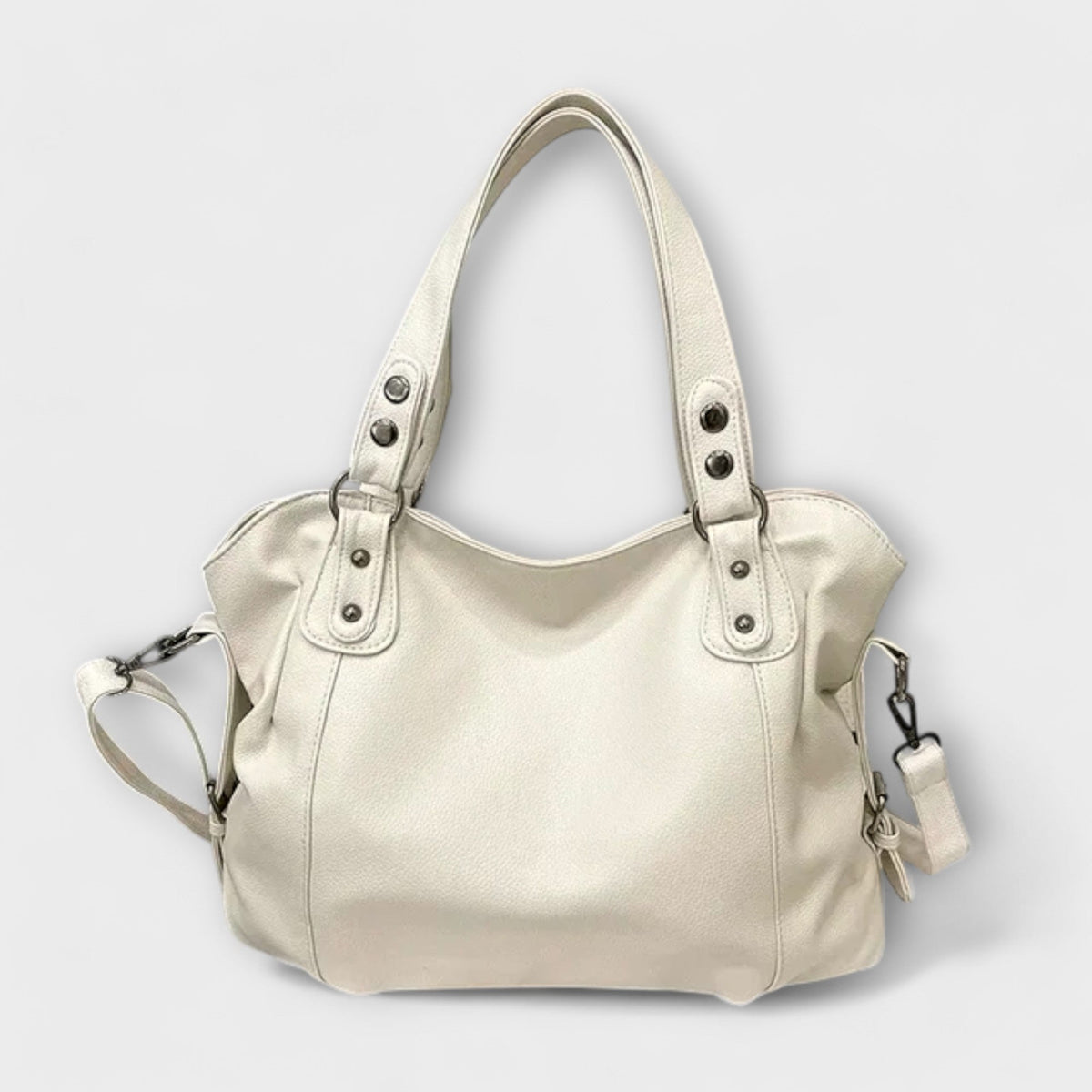 Studded Slouchy Hobo Shoulder Bag