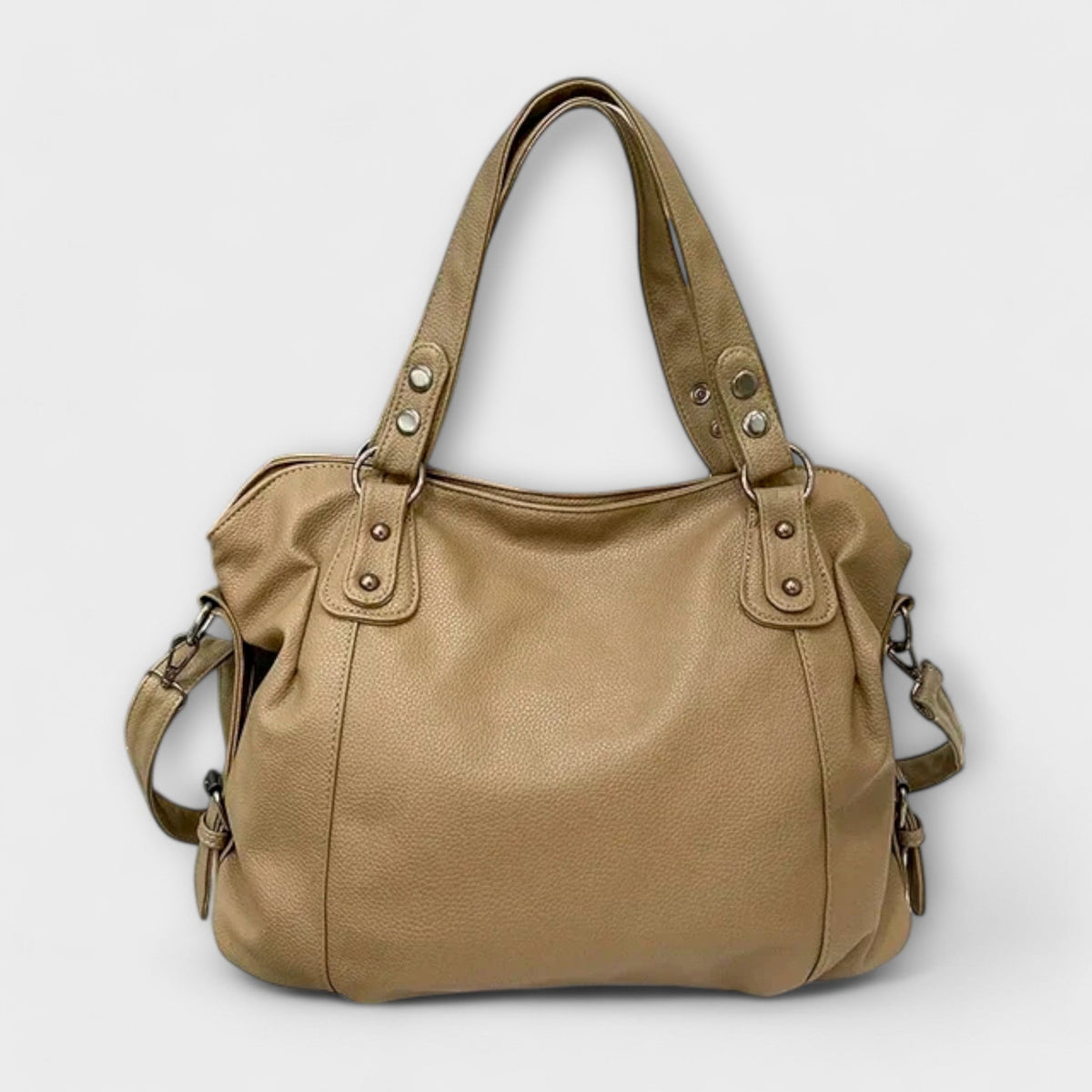 Studded Slouchy Hobo Shoulder Bag