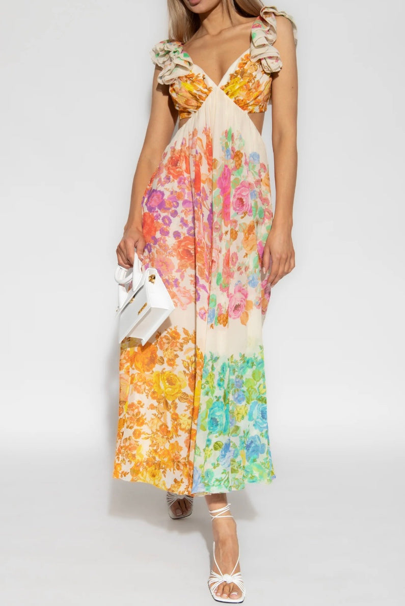 Bellina Summer Dress with Flower Print