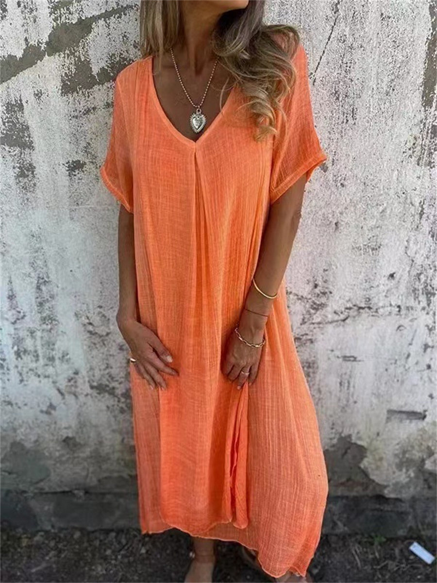 Elevated Carmen Women's V Neck Midi Dress Occasion Wear
