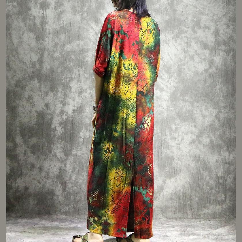 French prints blended dresses 18th Century Work Outfits red A Line Dress summer