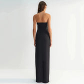Polka Dot Tube Top Evening Party Dress