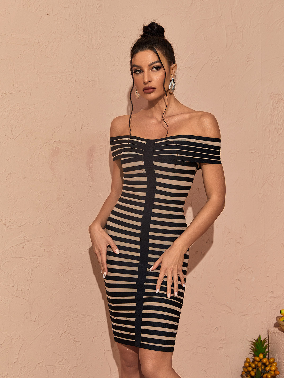 Gatlin Off Shoulder Mesh Mini Dress 2
