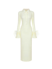 Ginger Long Sleeve Feather Bandage Dress 6