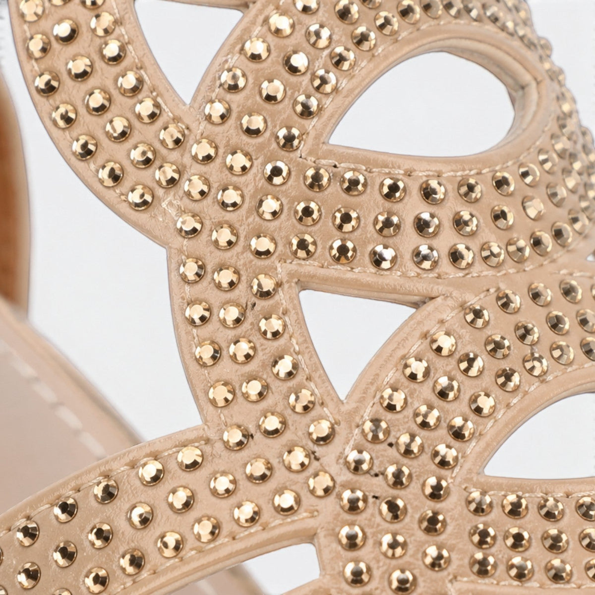 Women's Strappy Wedge Sandals with Rhinestone Detail