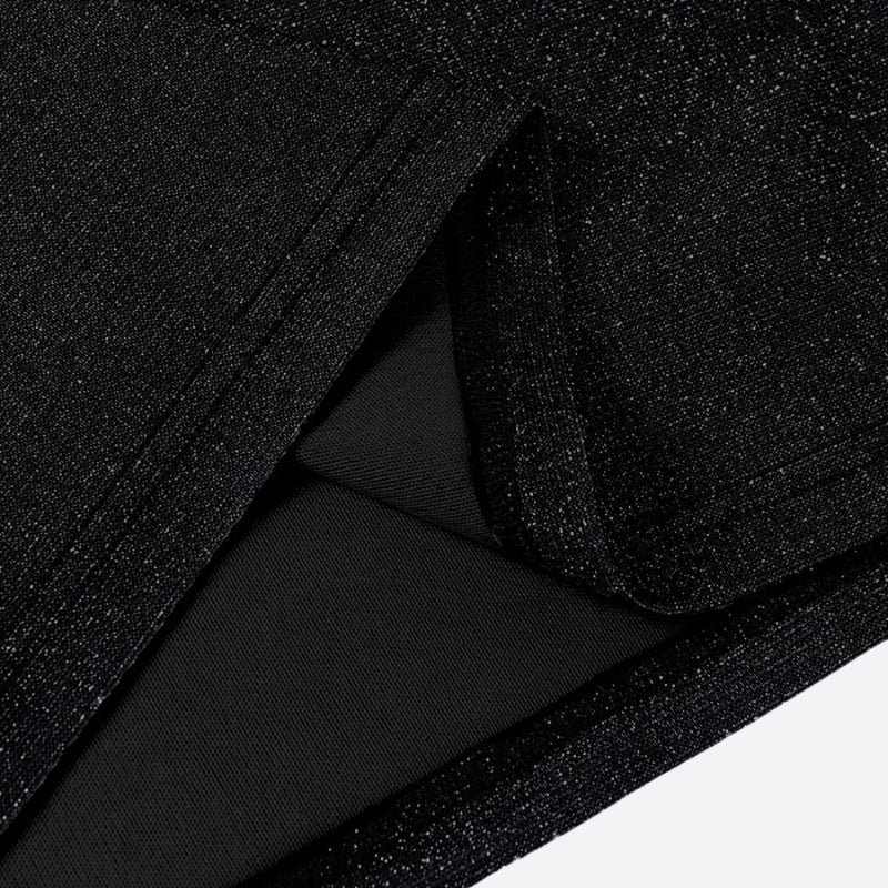 Glitter Spaghetti Strap Straight Neck Bodycon Mini Party Dress 2