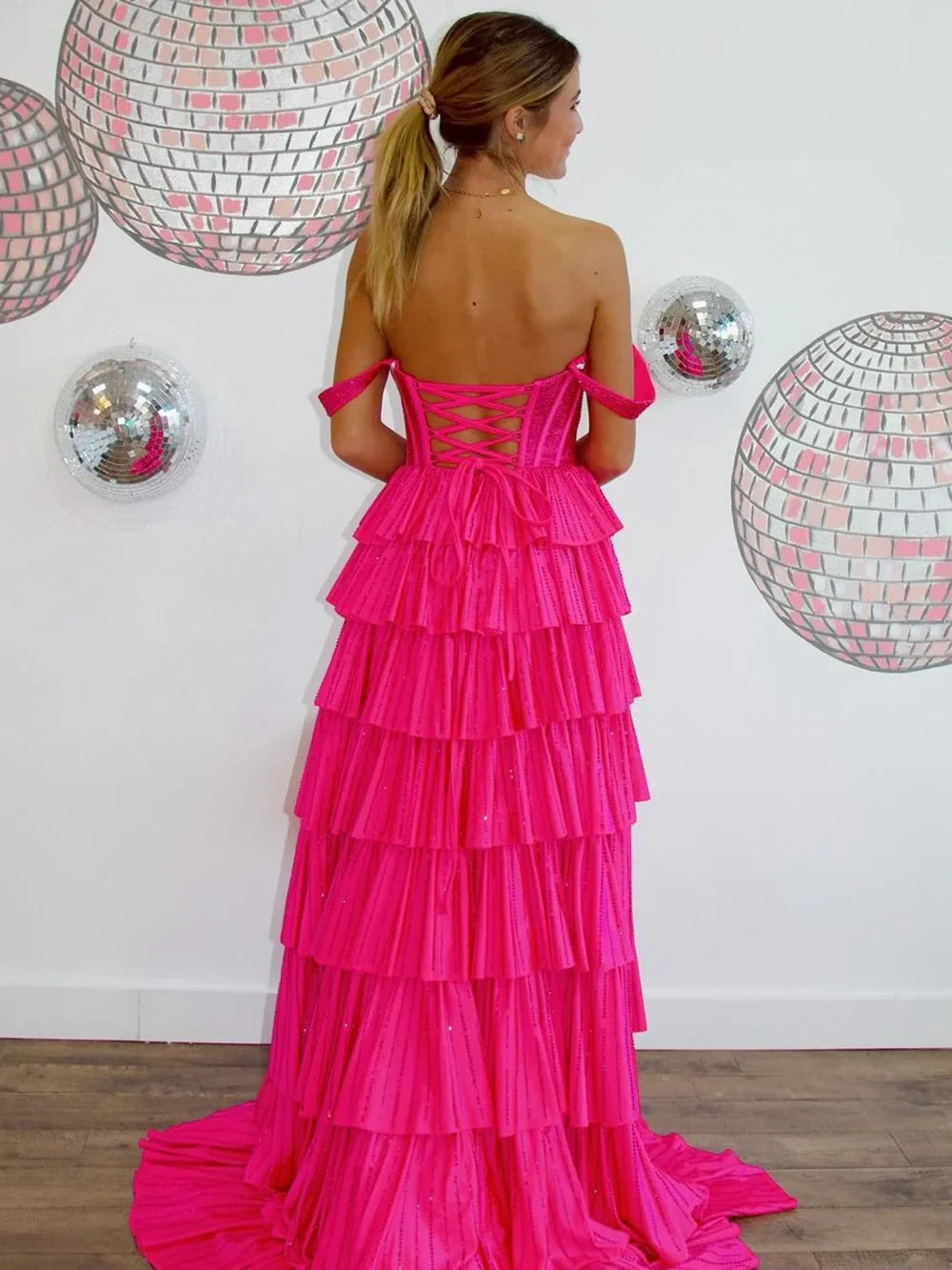 Gorgeous Royal Blue A-Line Off The Shoulder Long Beaded Prom Dress