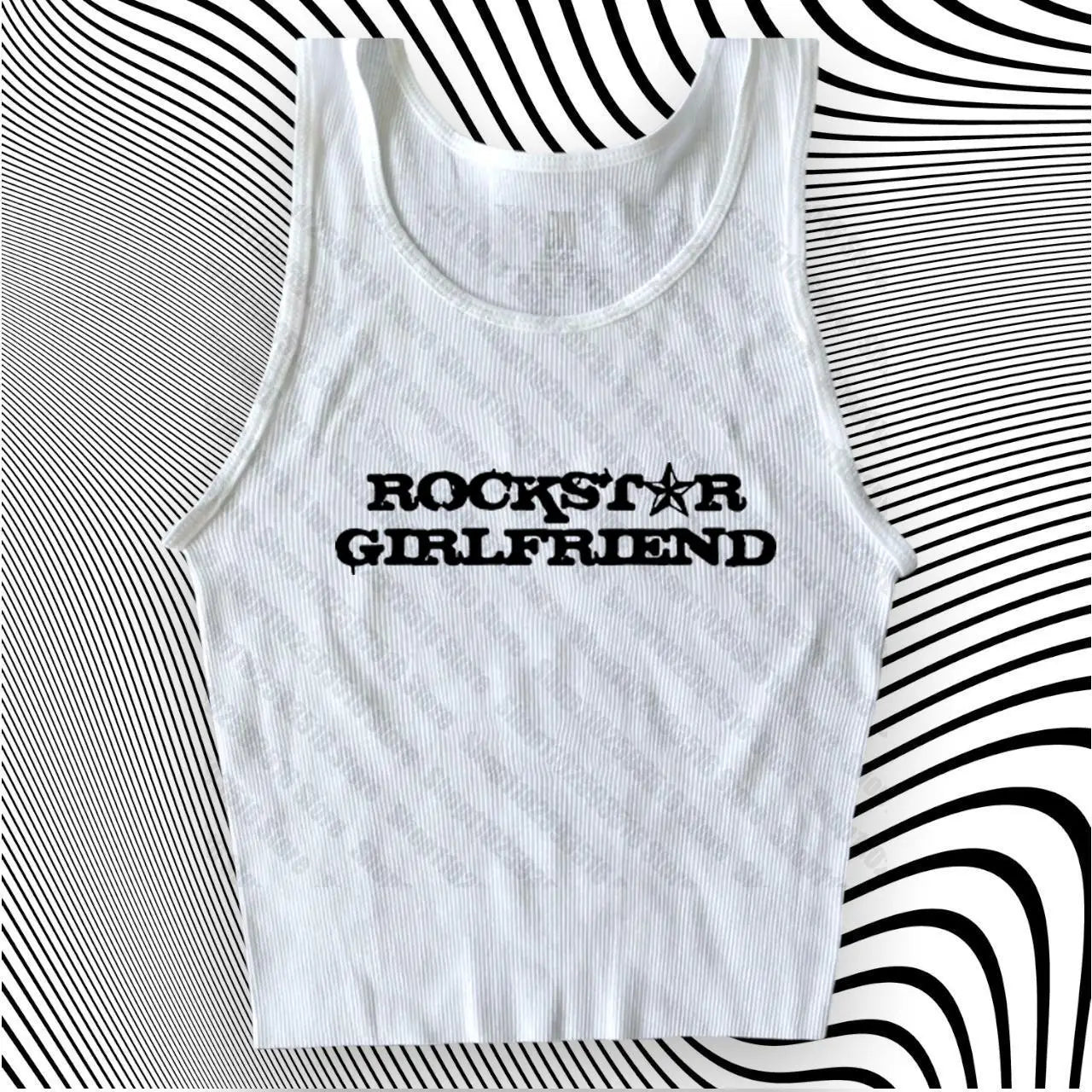 Gothic Emo Skull Graphic Print Crop Top