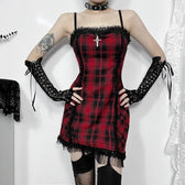 High-Waist Vintage Washed Halter-Neck Dress