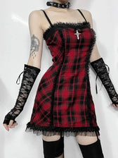 High-Waist Vintage Washed Halter-Neck Dress