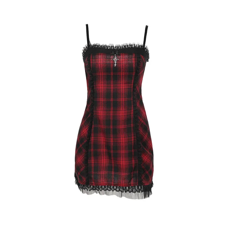High-Waist Vintage Washed Halter-Neck Dress