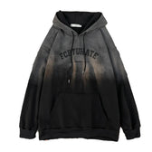 Gradient Letter Print Hip Hop Hoodie