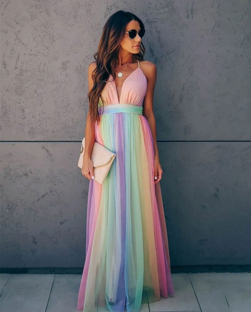 Marilyn Statement V Neck Long Dress Boutique Collection