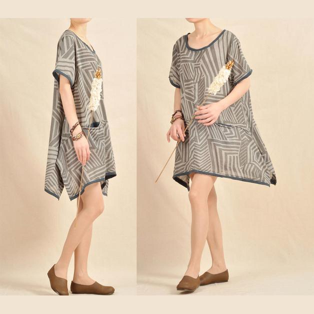 Gray Secret labyrinth sundress oversize shift dress