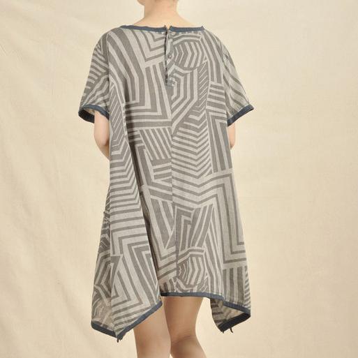 Gray Secret labyrinth sundress oversize shift dress