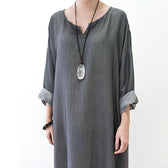 Gray Silk Dresses Fall Maxi Dress Long Sleeve Maxi Dress 5
